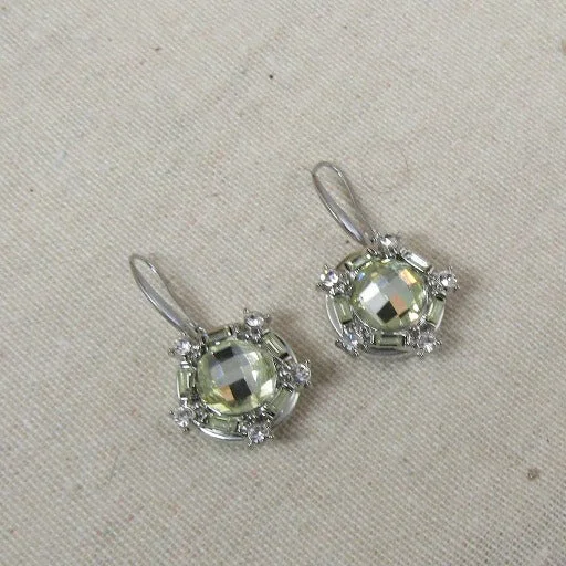 Pearl Drop Earrings for Elegance -A/B Crystal & Silver Drop Earrings