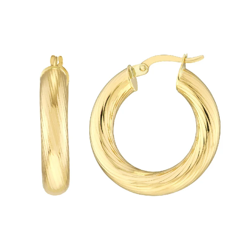 Drop Earrings for Fitness Activities -Soft Lined Design Round Hoop Earrings