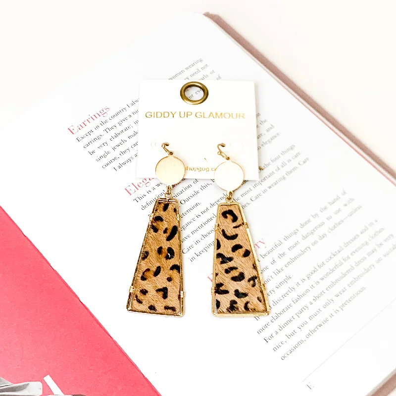 Leverback Drop Earrings for Comfort -Gilded Wildcat Drops