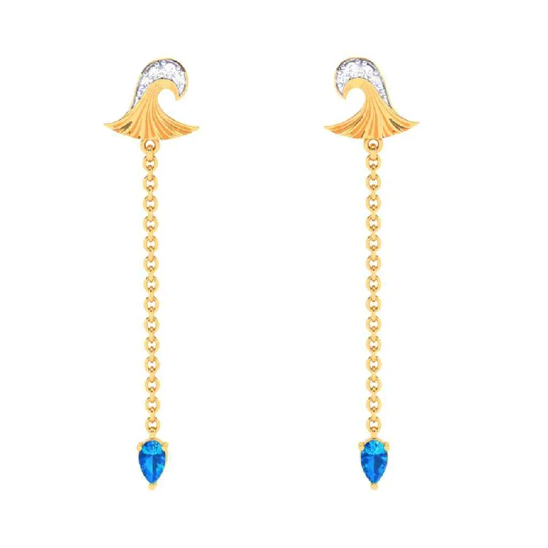 Tarnish Resistant Drop Earrings for Longevity -22k Gold Earrings With Subtle Shape From Goldlites Collection