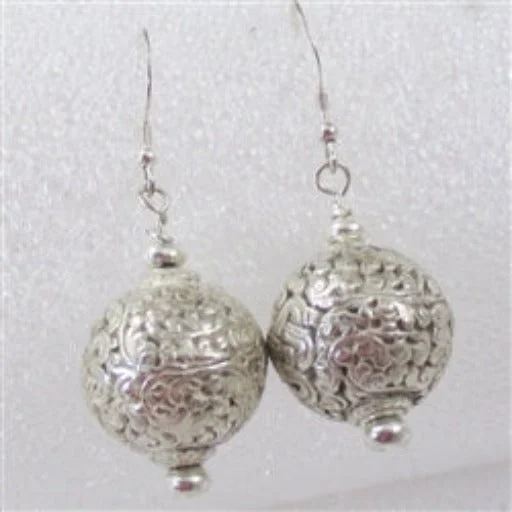 Lead Free Drop Earrings for Health -Endless Knot Thia Silver Drop Earrings