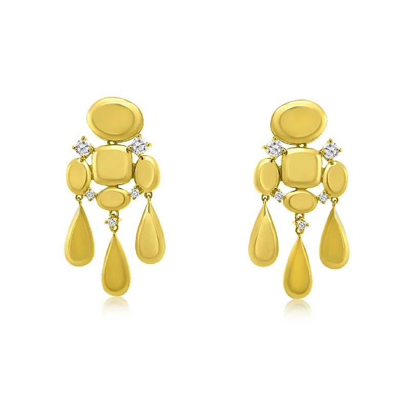 Lightweight Drop Earrings for All Day -Multi Shape Chandelier Earrings