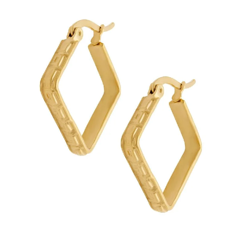 Clip On Drop Earrings for Non Pierced -Esme Hoop Earrings