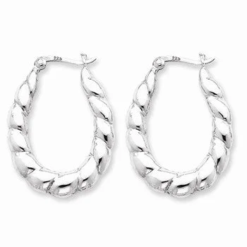 Drop Earrings for Wedding Ceremony -Sterling Silver Hoop Earrings