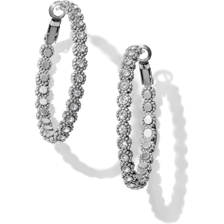 Drop Earrings for School Uniform -Brighton | Twinkle Splendor Medium Hoop in Silver Tone