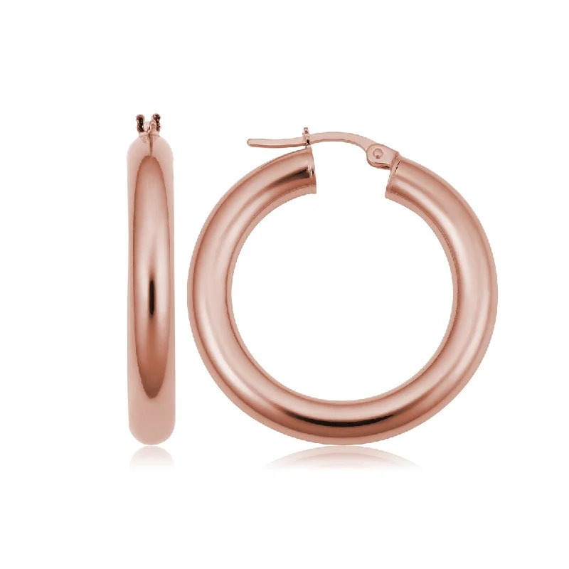 Drop Earrings for Fitness Activities -Joelle Gold Earrings 14K Rose Gold 4x20 MM