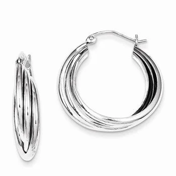 Tarnish Resistant Drop Earrings for Longevity -Sterling Silver Rhodium Plated Hoop Earrings