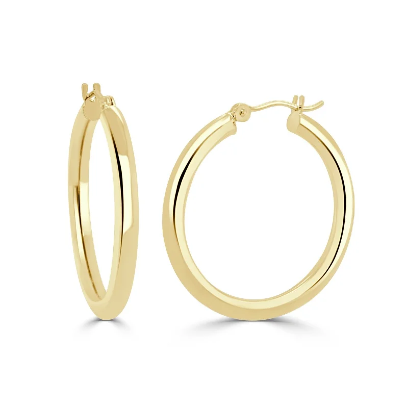 Drop Earrings for Shopping Trip -Joelle Gold Earrings 14K Yellow Gold 3 x 25 MM