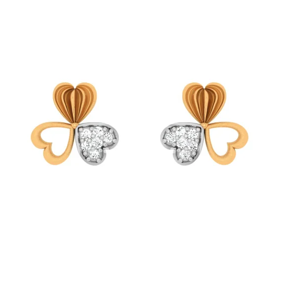 Drop Earrings for Work Attire -14KT Exclusive Gold Earring Design With Stone For Every Purpose