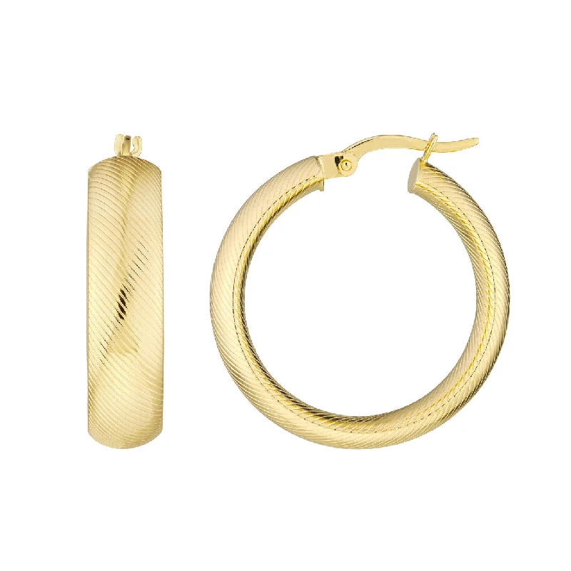 Drop Earrings with Symbolic Elements -Soft Lined Round Hoop Earrings