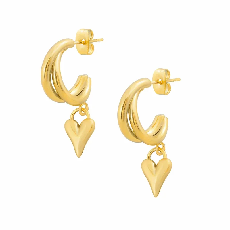 Detachable Drop Earrings with Charms -Ramona Hoop Earrings