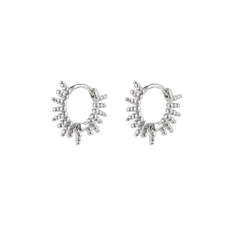 Drop Earrings for Everyday Glamour -Thorn Huggie Hoop Earrings