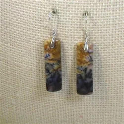 Studded Drop Earrings with Gemstones -Handcrafted Fashionable Long Sage Amethyst Agate Earrings