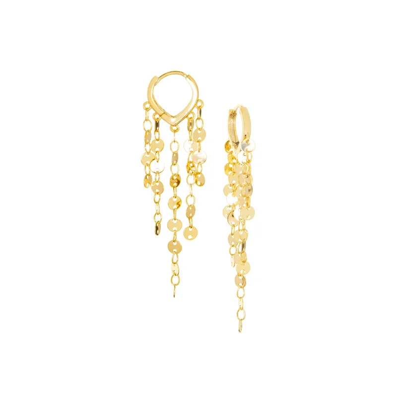 Rhinestone Drop Earrings for Sparkle -fringe huggie earring