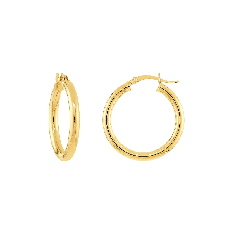 Drop Earrings with Vine Designs -3mm x 25mm Polished Hoop Earrings