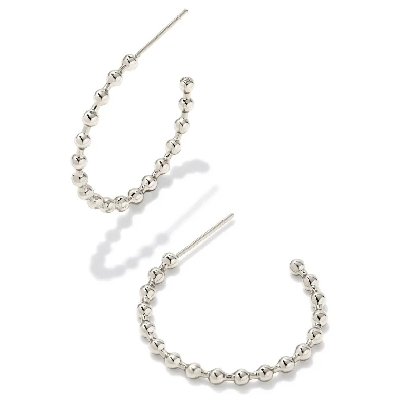 Drop Earrings for Yoga Session -Kendra Scott | Oliver Silver Hoop Earrings