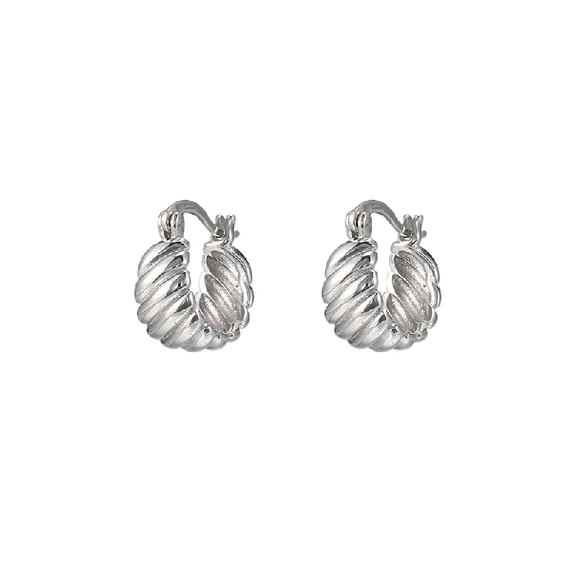 Drop Earrings with Vine Designs -Tidal Huggie Earrings