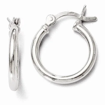 Large Drop Earrings for Statement -Sterling Silver Polished Hinged Hoop Earrings