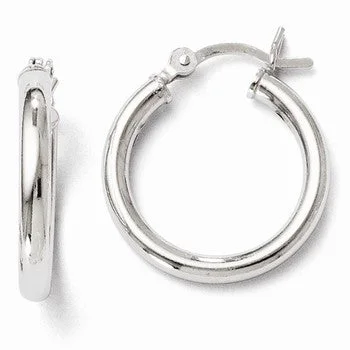 Long Drop Earrings for Dramatic -Sterling Silver Polished Hinged Hoop Earrings