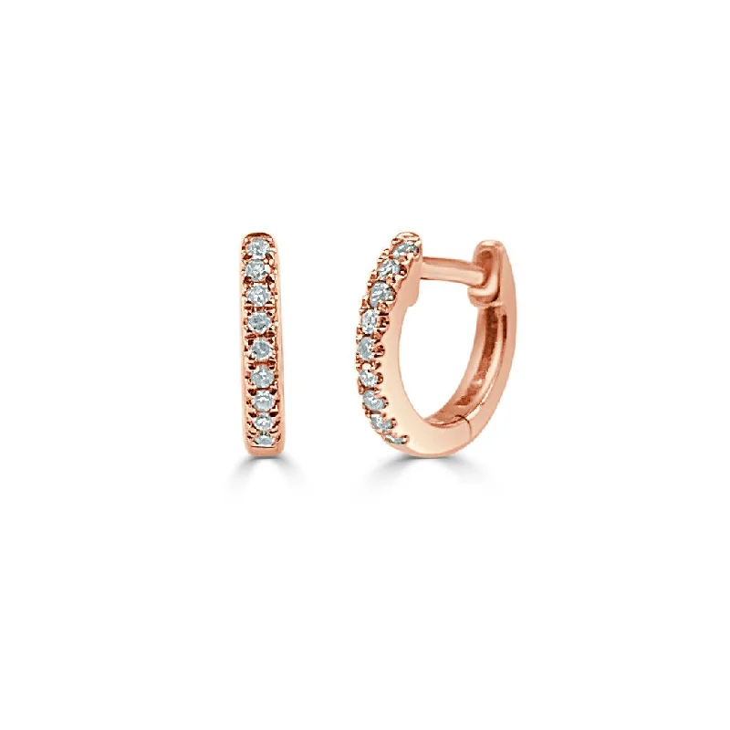 Best hoop earrings with multi-colored gemstones for a vibrant and lively touch-14k Gold & Diamond Huggie Earrings