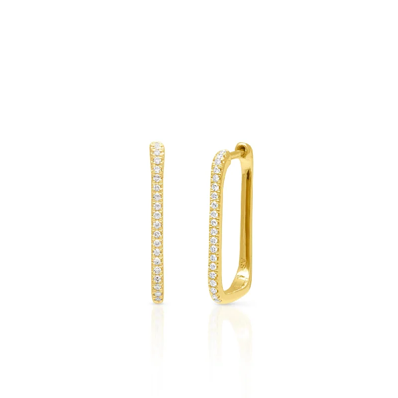 Best hoop earrings with butterfly motifs for a playful and whimsical appearance-14KT Yellow Gold Diamond London Hoop Earrings