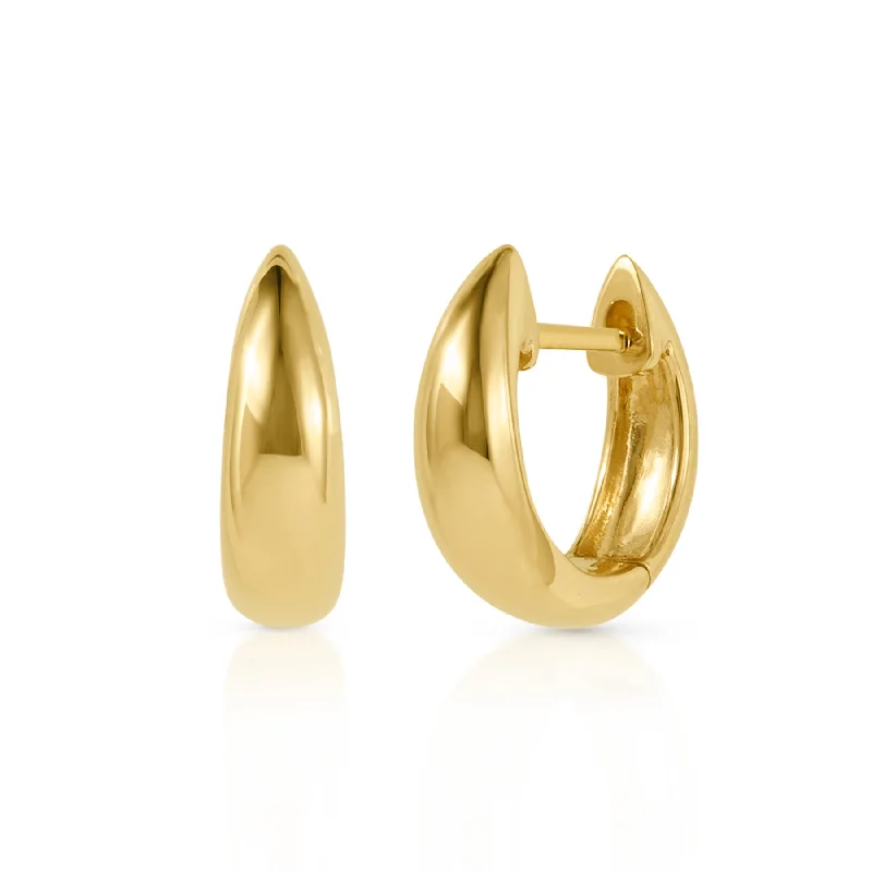 Hoop earrings with a chunky design for a bold and trendy statement-14KT Yellow Gold Gwyn Huggie Earrings