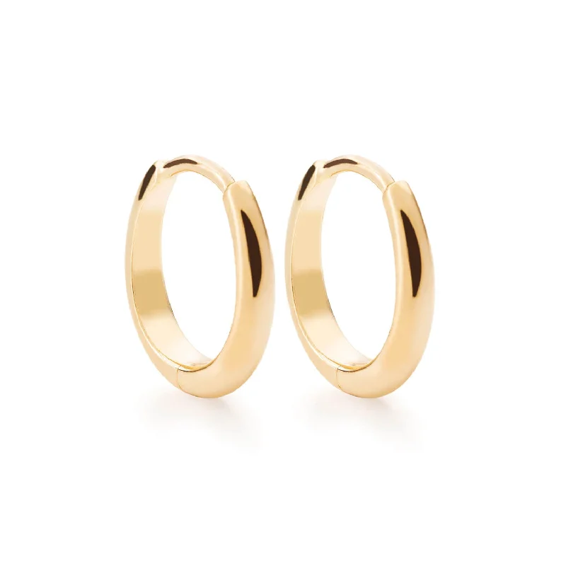 Lightweight hoop earrings for comfortable and all-day wear-Egg 18K Gold Hoops