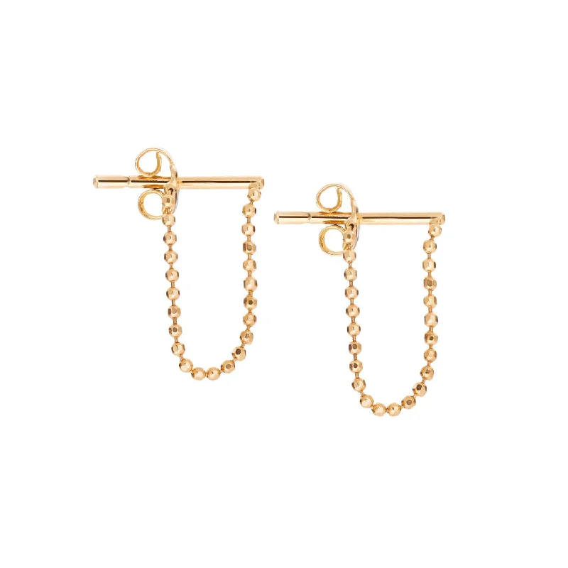 Best hoop earrings with geometric shapes for a modern and artistic appeal-Sister 18K Gold Earrings