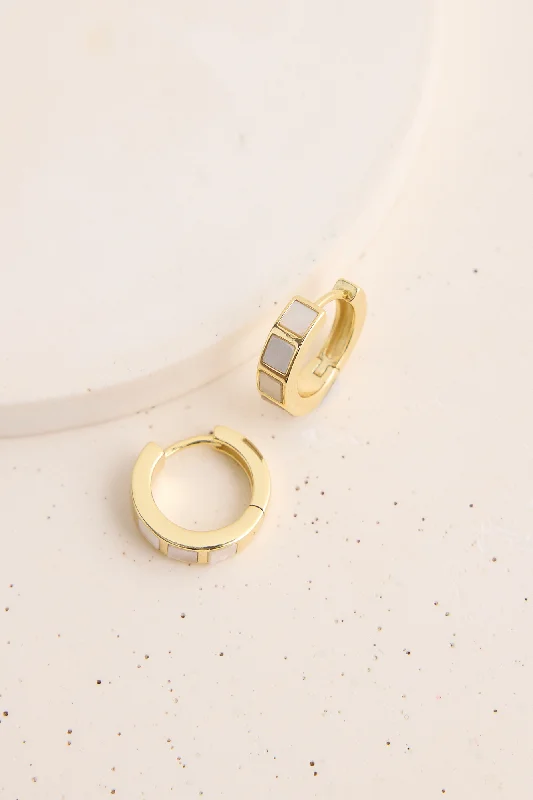 Best hoop earrings with twisted rope designs for a nautical-inspired style-Alma Hoop Earrings Gold