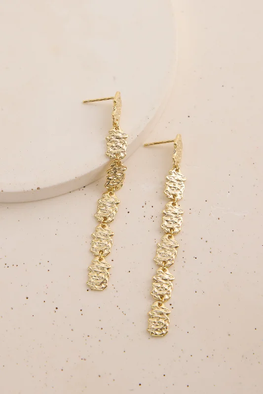 Best hoop earrings with sterling silver for an affordable and chic design-Chloe Earrings Gold