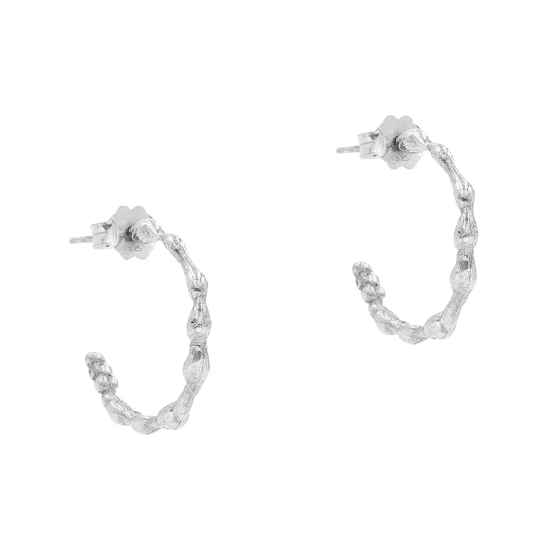 Best hoop earrings with custom designs for a personalized, unique accessory-The Leda Silver Earrings