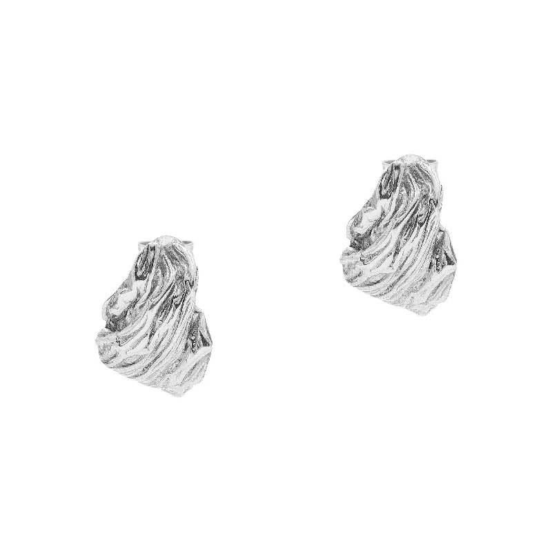 Best hoop earrings with braided leather for a rustic, stylish finish-The Niritis Silver Earrings