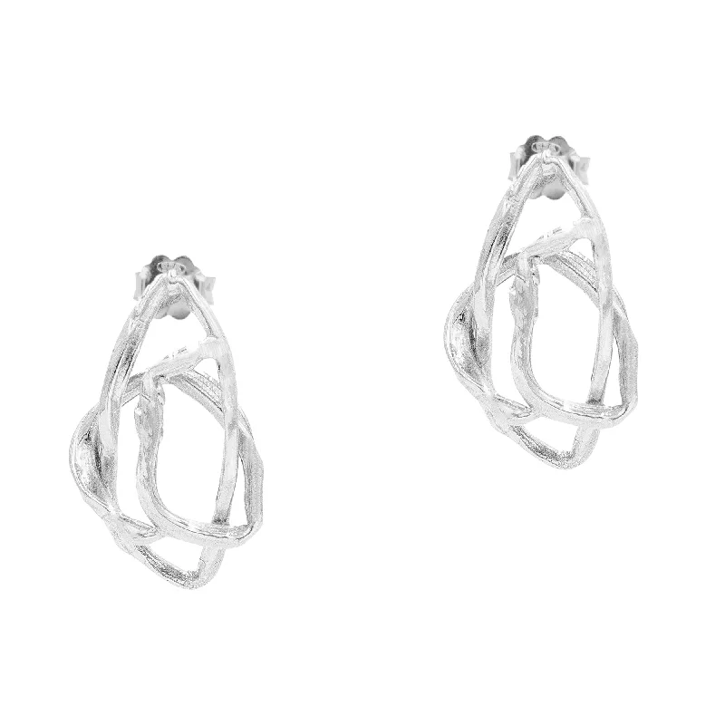 Best hoop earrings with enamel details for a colorful and modern look-The Phoebe Silver Earrings