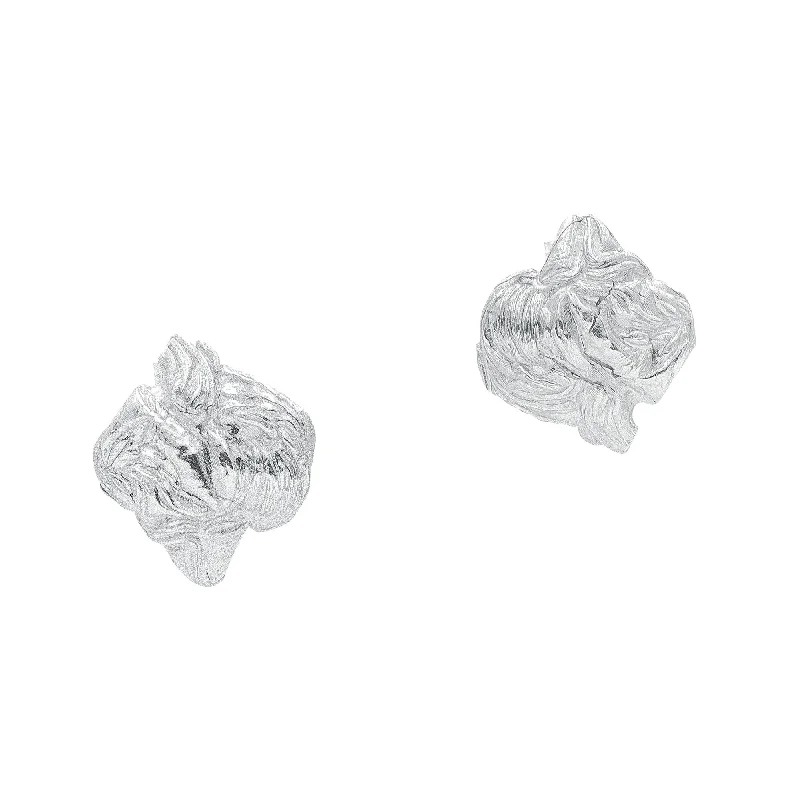 Best hoop earrings with geometric shapes for a modern and artistic appeal-The Semeli Silver Earrings