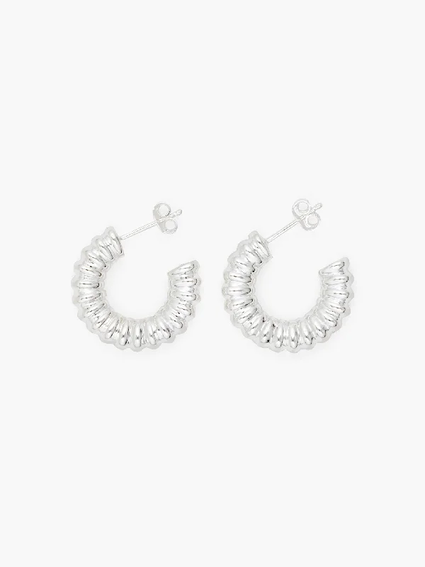 Hoop earrings with infinity loop designs for a continuous and eternal shape-Drop Grooved Earrings