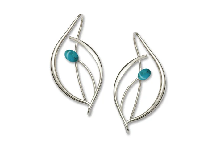 Hoop earrings with twisted leather for a chic and modern boho look-Jonquil Earrings