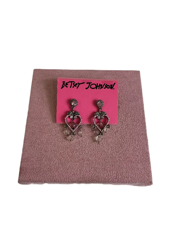 Hoop earrings with removable pendants for a versatile and customizable accessory-Earrings Dangle/drop By Betsey Johnson