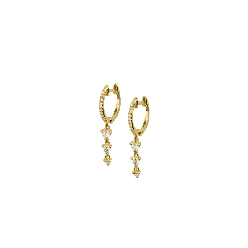 Best hoop earrings with rose gold for a romantic and warm aesthetic-Estelle Diamond Earrings