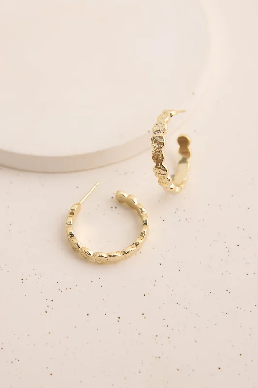 Best hoop earrings with sparkling cubic zirconia for a brilliant, budget-friendly effect-Lana Earrings Gold