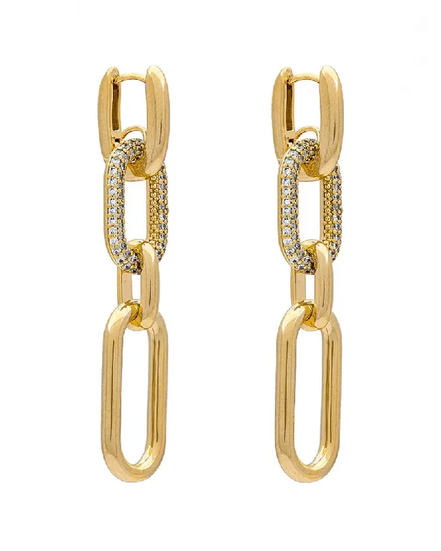 Contemporary Drop Earrings for Fashion -Liv Oliver 18K Plated 1.75 ct. tw. CZ Earrings