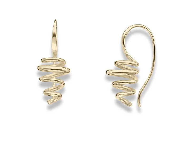 Best hoop earrings with hammered gold for a rustic yet elegant look-Pirouette Earring