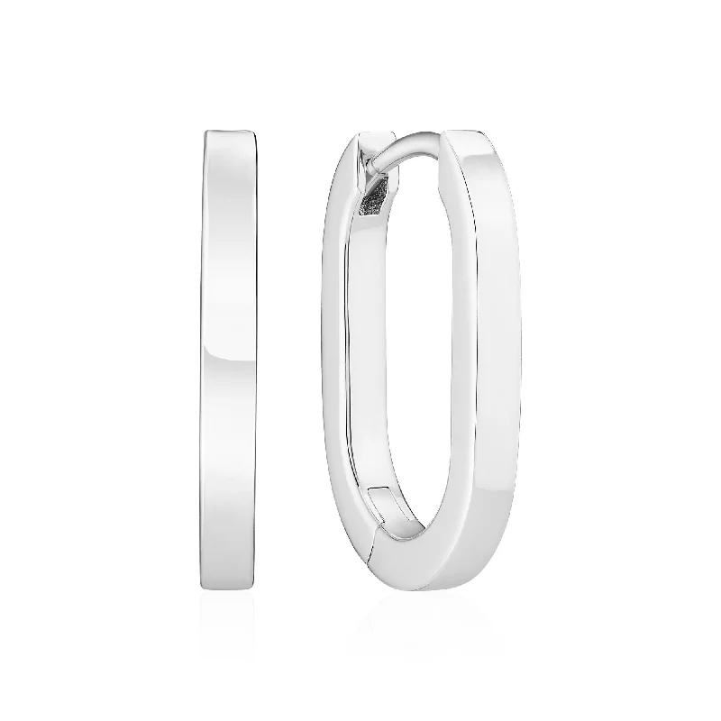 Hoop earrings with infinity loop designs for a continuous and eternal shape-Capizzi Pianura Piccolo Silver Earrings