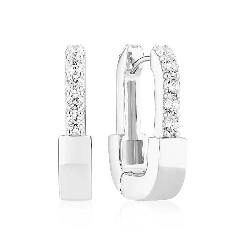 Best hoop earrings with snake-inspired designs for an edgy and fierce vibe-Maratea Silver Earrings w. Zirconia