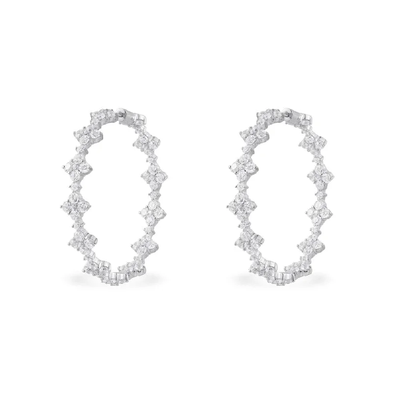 Hoop earrings with artistic filigree designs for an intricate, delicate finish-Spark Hoop Earrings