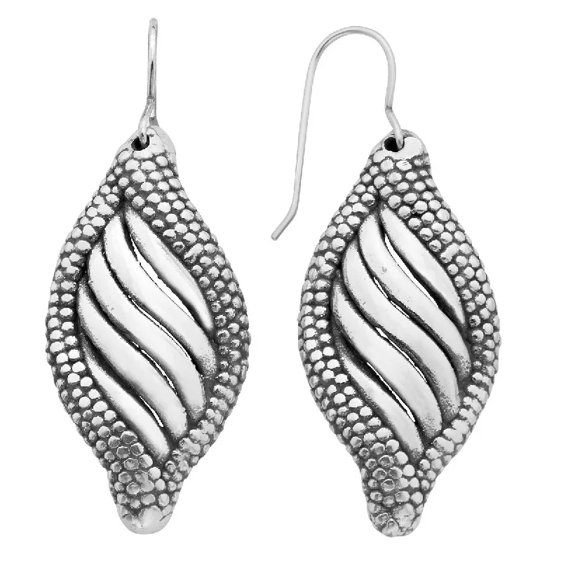 Best hoop earrings with floral designs for a feminine and delicate look-Sterling Silver Sea Shell Dangle Earrings