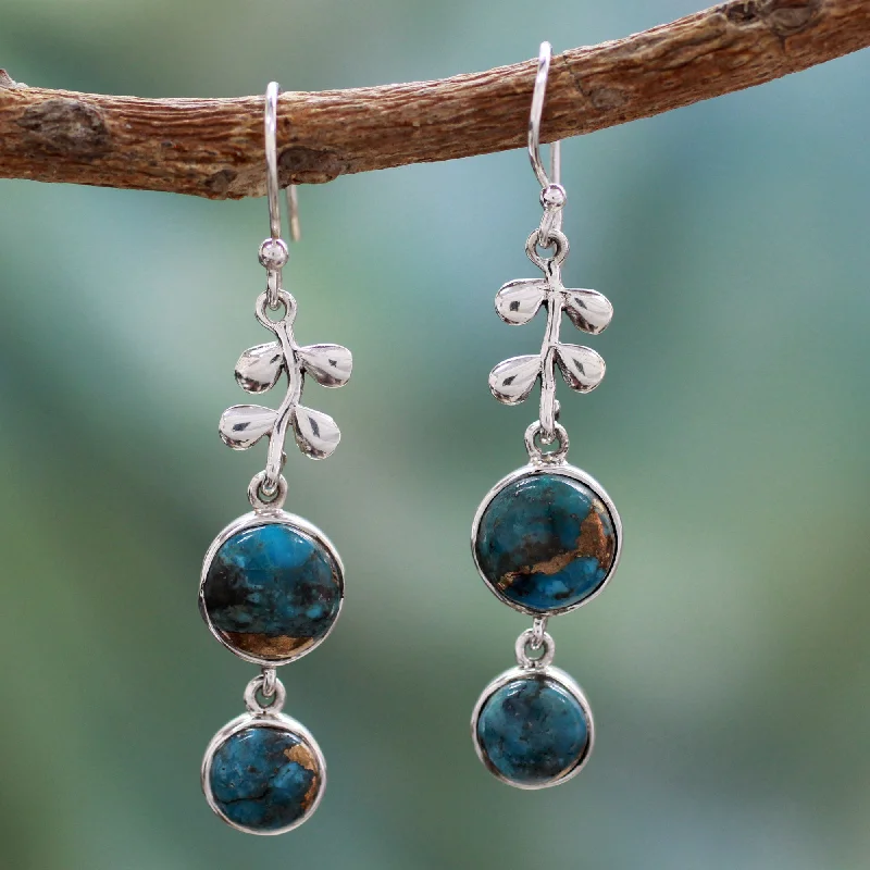 Best hoop earrings with tribal designs for a cultural and exotic aesthetic-Sweet Blueberries Sterling silver dangle earrings