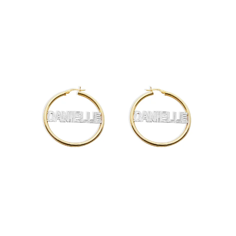 Hoop earrings with removable pendants for a versatile and customizable accessory-THE BLOCK DIAMOND CUT HOOP EARRINGS