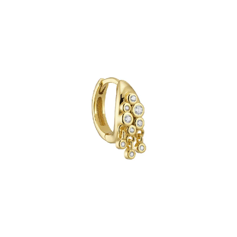 Best hoop earrings with geometric cuts for a sharp, modern appeal-Aphrodite 18K Gold Plated Huggie w. Zirconia