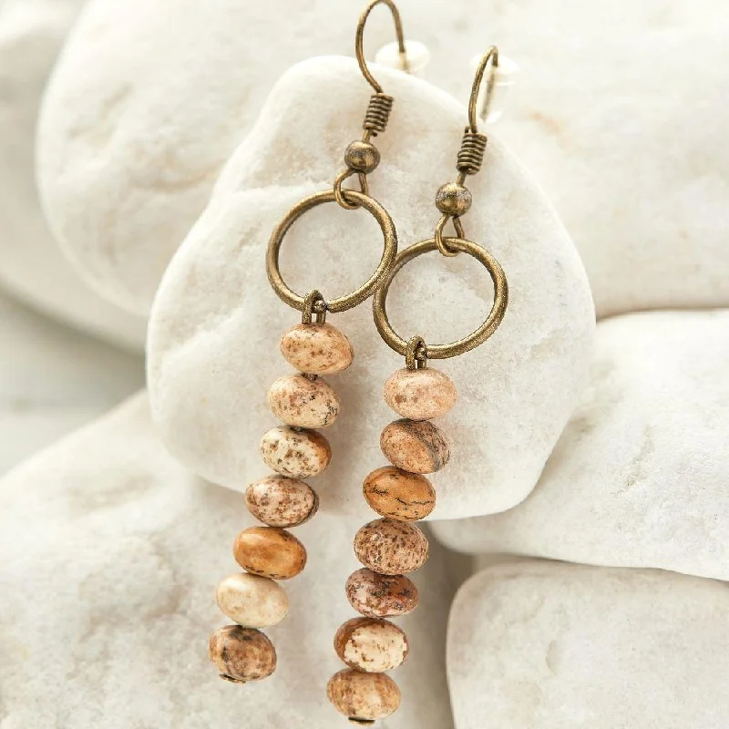 Best hoop earrings with geometric cuts for a sharp, modern appeal-Vintage Jasper Earrings