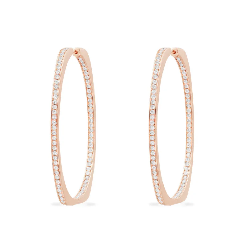 Lightweight hoop earrings for comfortable and all-day wear-XL Pavé Oval Earrings